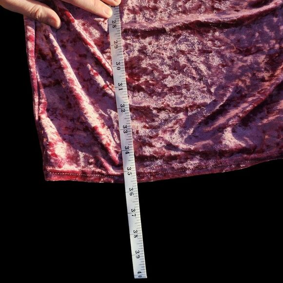 Club L Mini Dress Womns SZ 8 London Bardot Velvet Party Y2K Prom Disco HOCO Sexy - Picture 4 of 5